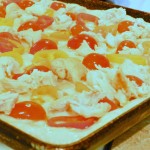 Grape tomatoes, sweet pepers, garlic chicken